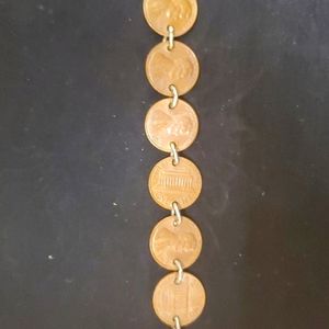 Womens Vintage penny linked bracelet